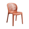 Modern Lightweight Plastic Chair with Decorative Cutout Design